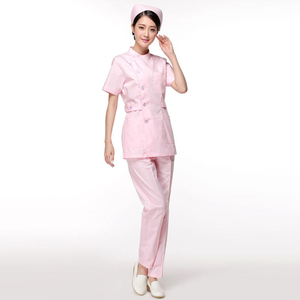 Tenues d'infirmières médicales en sergé, respirantes, extensibles, de qualité supérieure, couleur unie, ensembles d'uniformes d'hôpital – Approvisionnement direct usine - Product Image 4
