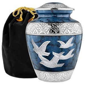 Urna Funeraria de Latón Hecha a Mano para Cenizas Humanas, Diseño Art Deco Moderno, Ecológica, Portátil, Recuerdo Conmemorativo, Gran Capacidad - Product Image 2