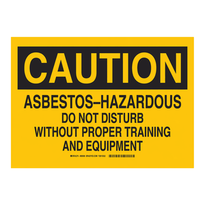 Panneau d'avertissement de danger d'asbeste Brady, panneau de sécurité durable pour intérieur/extérieur, pour zones de travail - Product Image 3