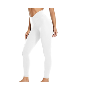 Crossover High-Waisted Flare Elastic Waist <b>Tummy</b> <b>Control</b> Quick Dry Breathable Spandex/Nylon Women Yoga Legging ECHO EDGE APPAREL - Product Image 6