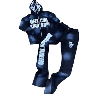 Meraj Sports Men Winter Hooded Tracksuit <b>Set</b> Custom Logo Cotton Full Length Drawstring Joggers Sweatpants Regular Fit Heavyweigh - Product Image 1