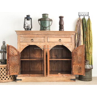 Buffet 4 portes en bois au design vintage de qualité supérieure pour le rangement Buffet en bois fait à la main Salon Meubles de luxe abordables 2024
