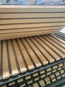 Panneaux muraux acoustiques modernes en placage naturel avec âme en caoutchouc, laine de bois décorative MDF pour la maison, le salon, la salle de sport - Acoustique en polyester - Product Image 5