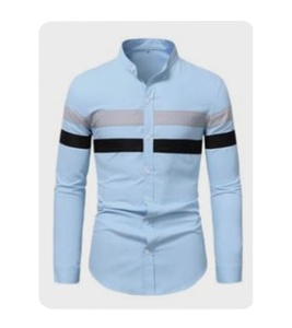 Chemise de golf pour homme, manches longues, automne, tissu satiné tricoté uni, anti-boulochage, polyester/coton, décontractée, 240g - Product Image 1