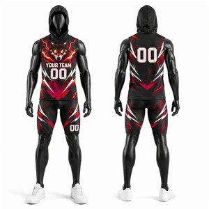 Conjunto de Uniforme de Fútbol Americano de Verano para Adultos, Cómodo, Transpirable, Antibacterial, de Secado Rápido, con Protección UV, Tejido de Malla Estampada - Product Image 1