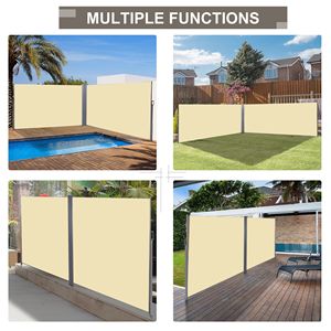 Tenda da Sole Retrattile a Doppia Faccia per Patio, Schermo Privacy per Giardino Interno/Esterno, Protezione da Sole e Vento, Proiezione Massima 5m, Divisorio per Ambienti - Product Image 6