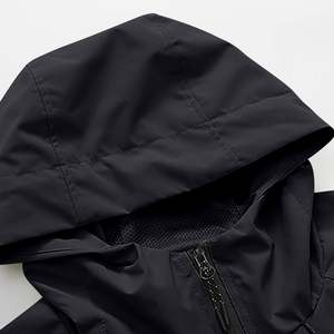 <b>Drop</b> Tail Women Windbreaker Hooded Long <b>Back</b> Curved Hem Sport Coat Performance Athletic Active Winter Outerwear Collection - Product Image 3