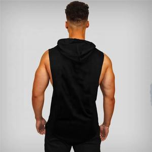 Gimnasio Deportes Entrenamiento Casual Sin mangas Camiseta sin mangas Sudadera con capucha Transpirable Algodón Tendencia Fitness Tank Top Sudadera con capucha - Product Image 3