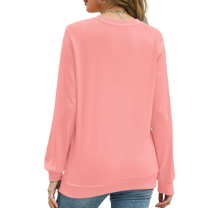 Camiseta de Manga Larga con Cuello Redondo, 100% Algodón, Bordada, Ligera, Transpirable, Anti-Pilling, de Secado Rápido para Mujer - Product Image 2