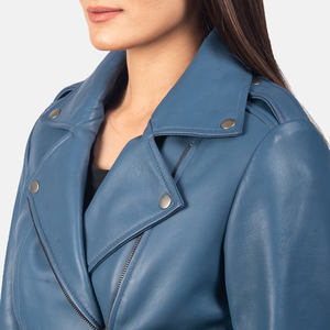 Veste d'hiver pour femme en cuir de mouton véritable, imperméable, respirante, tendance, en laine, construction en cuir naturel pour un confort décontracté - Product Image 4
