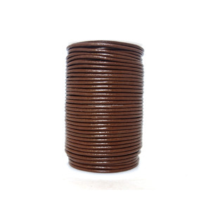 Cordón de cuero redondo de 1mm de alta calidad, varios tamaños de 1mm a 8mm, hallazgos de joyería artesanal para decorativos - Product Image 1