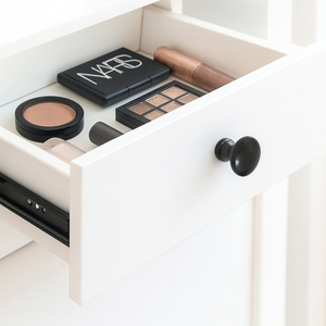 Producto de Moda: Perilla Redonda de Aleación de Zinc para Muebles, Acabado Negro Mate, Materiales Minimalistas para Cocina, Baño, Cajones y Armarios - Product Image 6