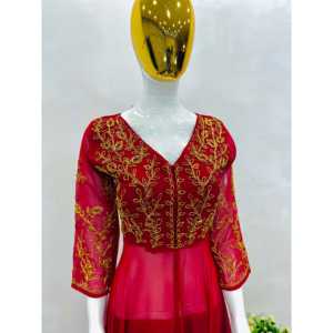 Ensembles pour femmes faits à la main par des designers, haut élégant et vêtements élégants Can Vas Patta faits à la main pour femmes - Product Image 3