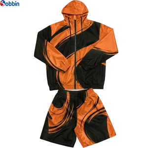 Top Trendy Custom Mens 2 Piece Tracksuit Set Jacket <b>Shorts</b> Sportswear Custom Logo Casual Athletic Outfit Windbreaker Suit - Product Image 6