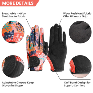 Super Grip Genuine Leather Horse Riding <b>Gloves</b> Anti-Slip <b>Moisture</b> Wicking Comfortable and Breathable for Winter Daily Use - Product Image 3