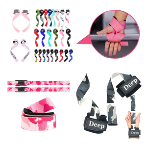 Correas de levantamiento de pesas GAF, soporte para dominadas, vendas de algodón de alta resistencia para entrenamiento, correas de muñeca para levantamiento de pesas en el gimnasio - Product Image 3
