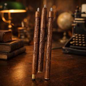 Bastón de madera ajustable de 3 secciones con mango de latón pulido de alta calidad, estilo Art Deco, para personas mayores, precio al por mayor por UO - Product Image 4