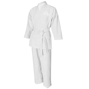 Combinaisons de karaté blanches avec ceintures vertes - Product Image 2