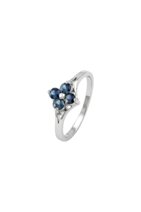 Anillo de Zafiros Múltiples en Plata de Ley 92.5 KLSR-11799 - Product Image 4
