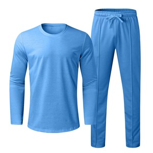 Ensemble de survêtements unisexes personnalisés à col ras du cou pour homme, collection automne-hiver, avec logo, grandes tailles, technique délavée, vente en gros - Product Image 1