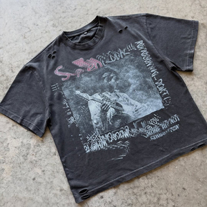 Nouvelle mode 2026 : T-shirt vintage respirant à manches courtes avec strass, style décontracté, vêtement de marque tendance - Product Image 3