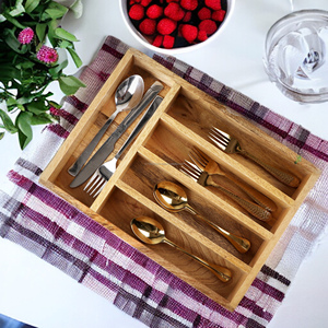 Food Serving Platter Wooden Tray <b>Square</b> With Curved <b>Edges</b> Plywood Outcome Hot Selling European Style Easy Hand Grip Kitchen Item - Product Image 6