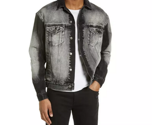 <b>Men's</b> Washed Denim <b>Jacket</b> Regular Fit Turn-down Collar Single Breasted Button Closure Casual Style Autumn Wear - Product Image 2