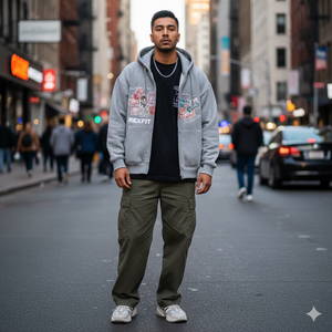 <b>Men</b>’s Zipper <b>Hoodies</b> Regular Fit With Customized Logo Winter Casual Wear <b>Sweatshirt</b> Screen Printed Design Zipper <b>Hoodies</b> - Product Image 2