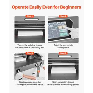 Large Size Electric Guillotine Trimmer 26-Inch <b>Cutting</b> Width 3.94-Inch <b>Cutting</b> Thickness Hydraulic <b>Paper</b> Cutter <b>Machine</b> Infrared - Product Image 6