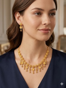 Turkey 18K Gold Plated Brass Women's Trendy Lock Design Necklace <b>Set</b> Engagement Anniversary Wedding Party Jewelry Earrings Micro - Product Image 2