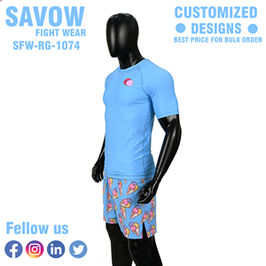 Nuevo Conjunto de Rashguard y Pantalones Cortos para Hombre, Corte Ajustado, Secado Rápido, con Logotipo Frontal, para MMA, Jiu Jitsu y Grappling - Product Image 4