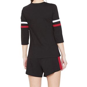 Ensemble t-shirt et short pour femme, matière douce de qualité supérieure, léger et respirant, parfait pour la salle de sport en été - Product Image 2
