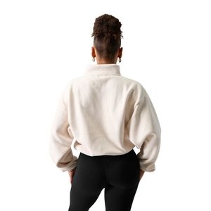 Fleece <b>Jacket</b> Women's Neutral Full Zip Bomber <b>Jacket</b> Long Sleeve Soft Casual <b>Workout</b> Gym Activewear Warm Lightweight Outerwear - Product Image 1