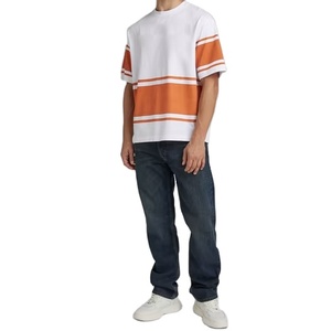T-shirt unisexe d'été 100 % coton, personnalisé, 260-270 g, coupe oversize, manches courtes, motif uni – Pour homme - Product Image 1