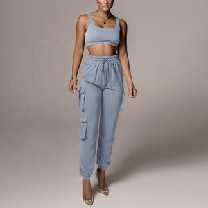 Customized Women Clothing Jogger <b>Set</b> Cotton Two Piece Crop Top and <b>Sweatpants</b> <b>Set</b> Causal Premium Tracksuit 2 Piece <b>Set</b> Ladies - Product Image 3