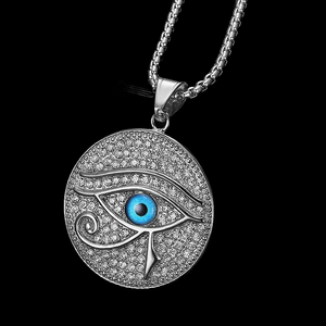 Top Quality <b>Solid</b> <b>Gold</b> Plated the Eye of Horus <b>Pendant</b> Crystal Diamond African Ethnic Egyptian Jewelry Gift For Her - Product Image 3