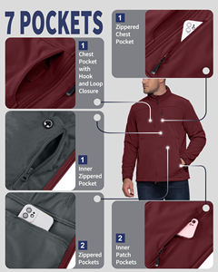Chaqueta Softshell para Hombre, Fabricada por [Nombre del Fabricante], con Forro Polar Interior, Material para Escalada en Roca, Cortavientos - Product Image 4