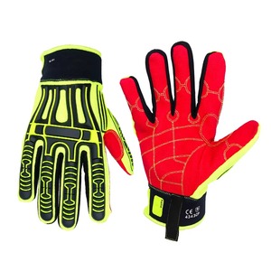 Best Anti-Slip Full Finger Leather Gloves Outdoor Construction Mechanic Safety Logistics Transportation <b>Vibration</b> Impact - Product Image 1