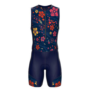 Combinaison de triathlon sans manches à séchage rapide, coupe-vent, grande taille, personnalisée avec impression par sublimation, pour femmes et hommes, cyclisme, course à pied - Product Image 2