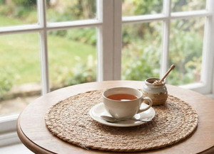Set de table rond bohème en jute tressé, antidérapant, lavable et léger, pour la cuisine et la salle à manger, au prix de gros - Product Image 2