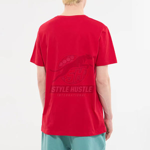 T-shirts pour hommes Street Wear à col en V, respirants, avec logo personnalisé - Product Image 2