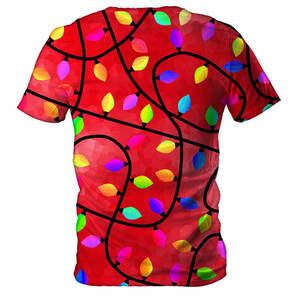 Unisex Knitted Spandex/Polyester Ringer Natural/Forest Green T-<b>Shirt</b> Flannel Sublimation Printed Quick Dry Short Sleeve - Product Image 2