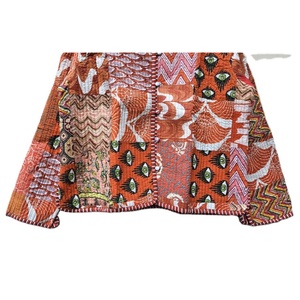 Veste matelassée pour femmes de style bohème vintage en coton fait à la main, patchwork, bouton à rayures, détail rivet floral, coupe confortable pour l'hiver - Product Image 5