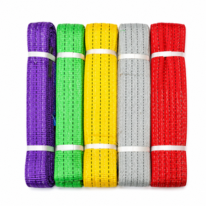 Série de sangles plates en polyester, disponibles de 1 tonne à 10 tonnes, résistantes à l'usure, fabrication directe d'usine, OEM. - Product Image 1