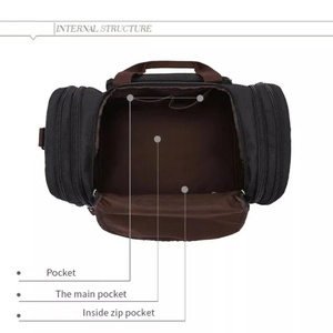 2026 Unisex Regular Size Waterproof <b>Canvas</b> Leather Luxury Duffle Bag New Latest Design Men's Sports <b>Football</b> Outdoor Use - Product Image 3