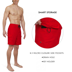 Shorts de plage pour hommes, pour utilisation sur terre et en eau, tissu extensible polyvalent, séchage rapide, pour la randonnée, la natation et la pêche - Product Image 5