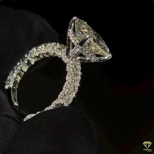 Bague de Fiançailles Vintage en Moissanite Taille Princesse, Diamant, Argent Sterling 925, Sertissage à Griffes, Bague de Mariage Discrète pour Femme, Cadeau - Product Image 4