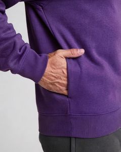 Sudadera de manga larga con media cremallera para hombre, color morado oscuro, tela personalizable de alto gramaje, para uso casual. - Product Image 5