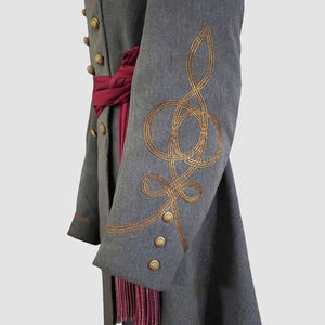 Abrigo de lana de reproducción americana de época precisa, estilo uniforme civil tradicional. - Product Image 6