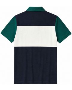 Customized Green Navy And <b>White</b> Men <b>Polo</b> Shirt Short Sleeve Casual Golf T Shirt Breathable Summer Color Block Premium Top - Product Image 2